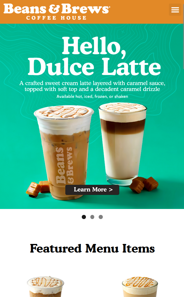 Beans & Brews Website